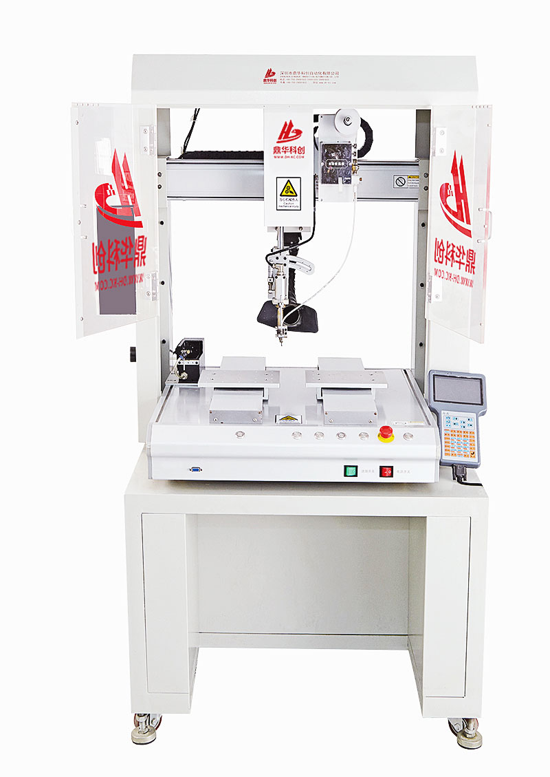 Single head dual Y with built-in shielded door soldering machine