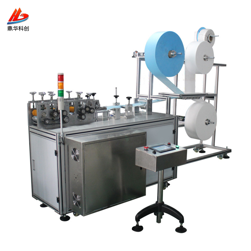 Mask with built-in nose bridge film machine