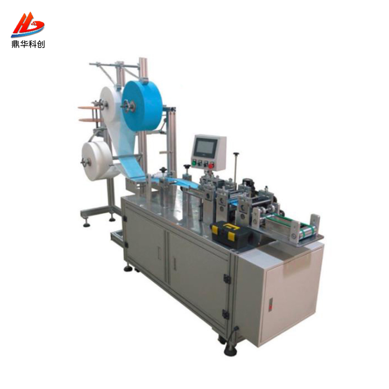 Mask with built-in nose bridge film machine